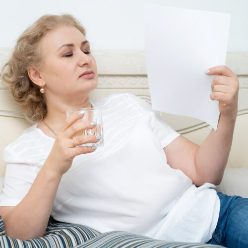 A fifty-year-old woman feels the symptoms of menopause. She feel